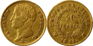 20 francs Napoléon 1811 U TTB R2 droit et revers