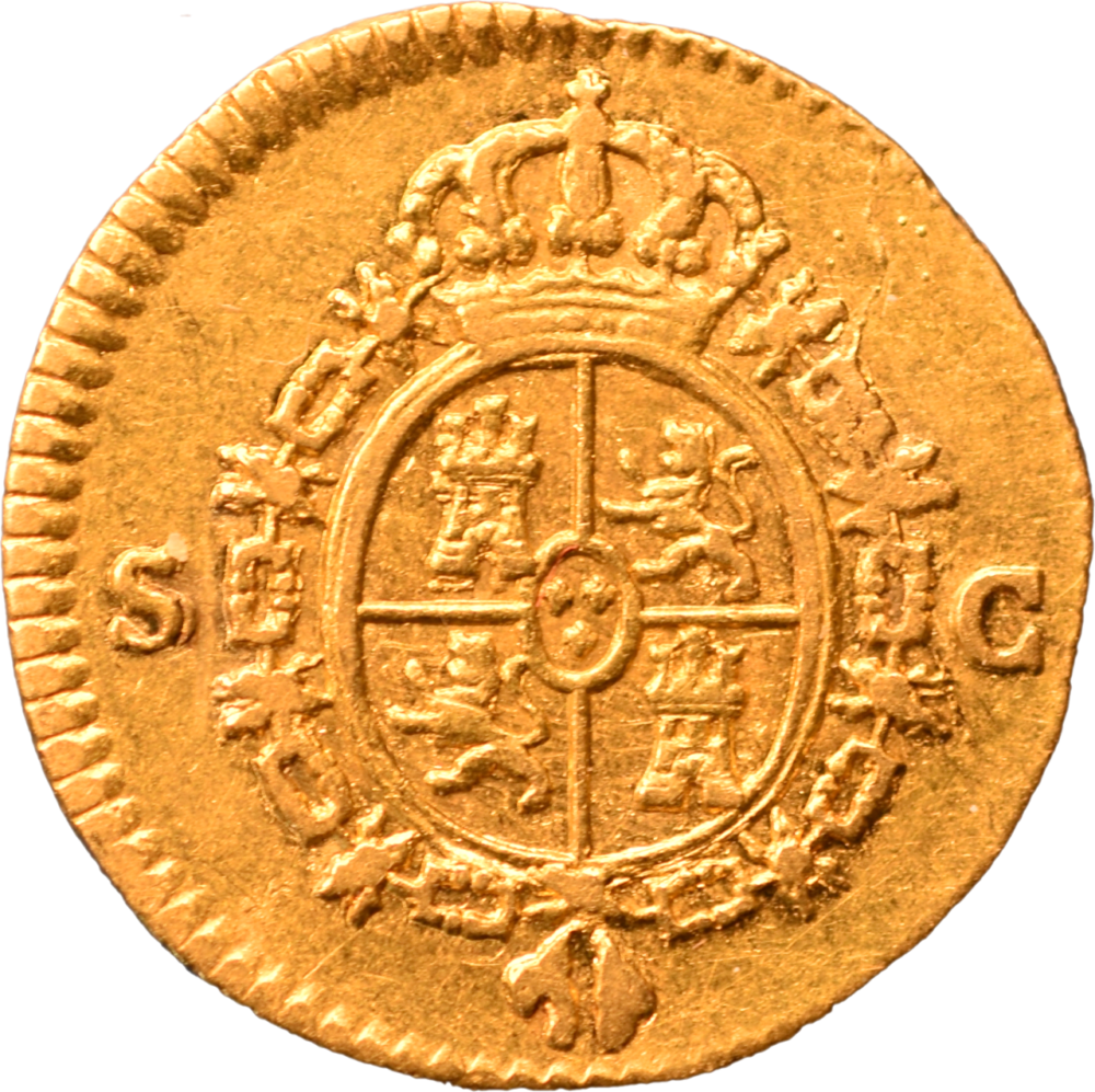 Demi escudo Charles III 1788 TTB revers