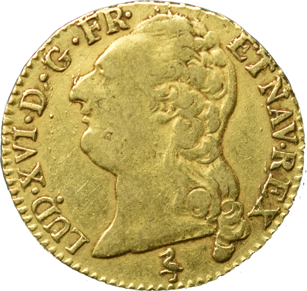 Louis XVI louis d’or aux écus accolés 1786 A TTB droit