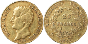 20 francs Bonaparte An12 A TTB droit et revers