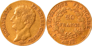 20 francs Bonaparte An12 A TTB droit et revers