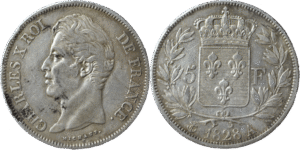 5 francs Charles X 1828 A TTB droit et revers
