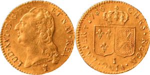 Louis XVI louis d’or 1786 I TTB+ droit et revers