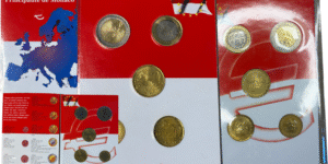 Série de la 10 cts à la 2 euros SUP-SPL en coffret Monaco 2002 présentation