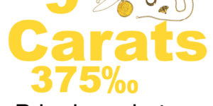 Or rachat 9 carats 375‰ au gramme