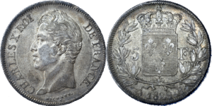 5 francs Charles X 1829 B TTB droit et revers
