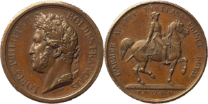 Louis Philippe 1842 médaille TTB+ l’armée au Duc d’Orléans droit et revers