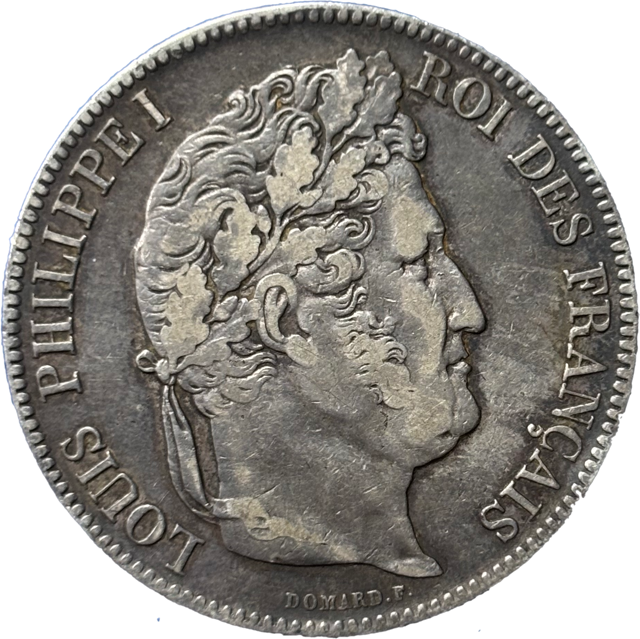 5 francs Louis Philippe 1840 BB TTB droit