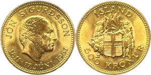 500 krónur Jón Sigurðsson 1961 SPL droit et revers