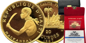 20 Gourdes Haïti or 900% SPL présentation