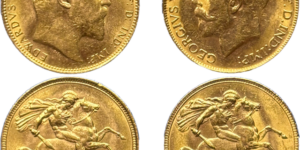 Souverain or effigies variées selon disponibilités