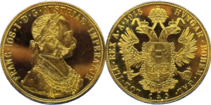 4 ducats or 986% Franz Joseph I 1915 selon disponibilité droit et revers