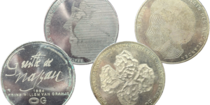 50 Gulden 925% commémoratif selon disponibilité Pays Bas droit et revers