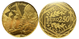 250 € Or Harry Potter Quidditch 2021 Monnaie de Paris BU - droit et revers