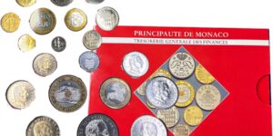 Coffret BU Monaco 1995 série francs 10 pièces 1c à 20 francs livret Principauté de Monaco Rainier III