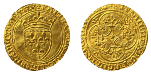 Écu d'Or Charles VI 1ère émission SUP - droit et revers