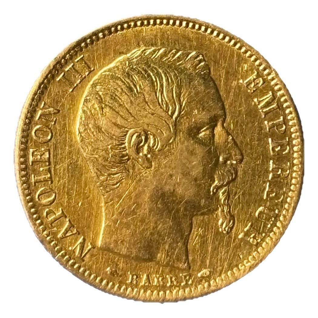10 francs or Napoléon III 1854 A petit module - droit