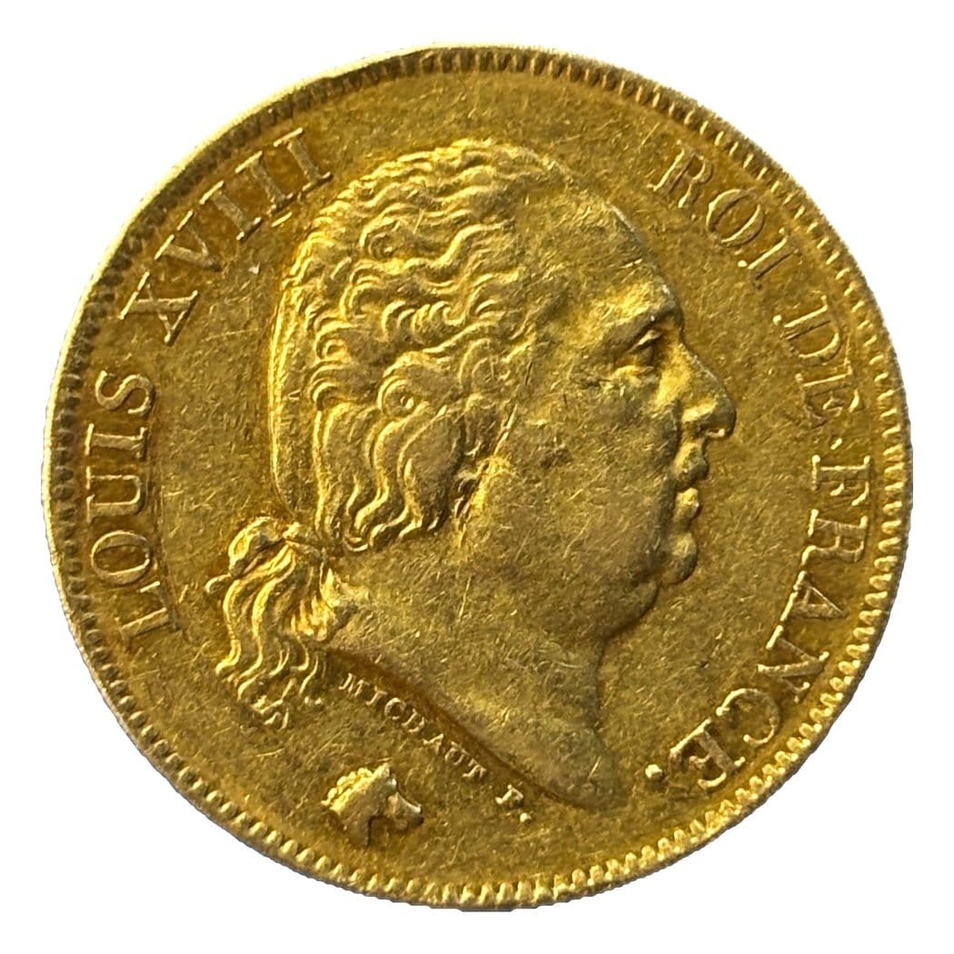 40 francs Louis XVIII 1816 Q TTB R1 - droit
