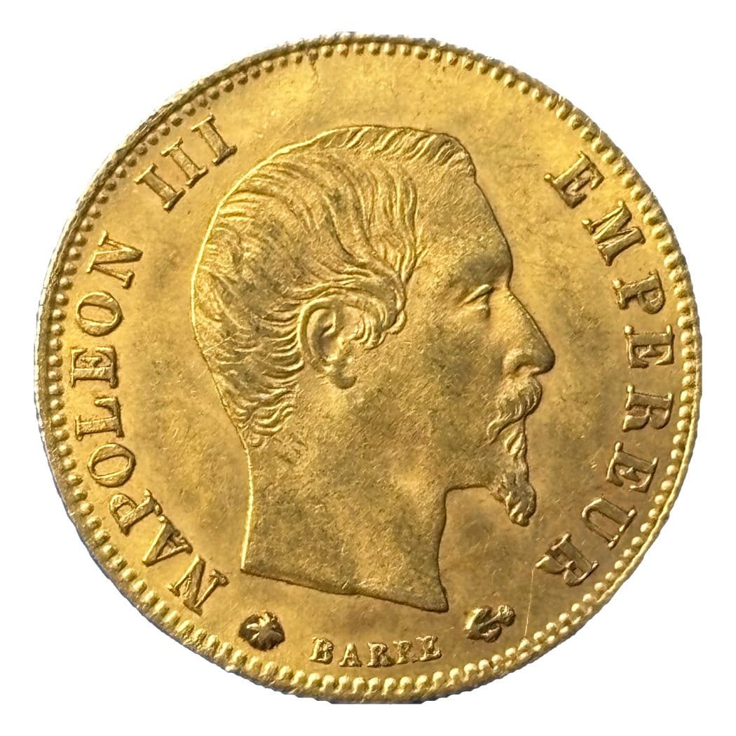 5 francs or Napoléon III tête nue 1860 BB SUP - droit