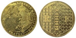 1000 euros or Napoléon III 2023 Monnaie de Paris — droit et revers