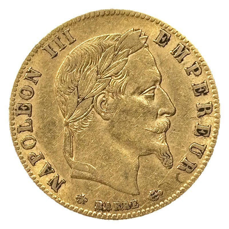 5 francs or Napoléon III tête laurée 1862 A SUP- droit